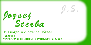 jozsef sterba business card